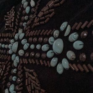 Vintage Double D Black t shirt like with embellishments .